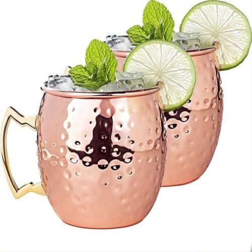 Moscow Mule Mug Cocktail Hammer Copper Plated Cup